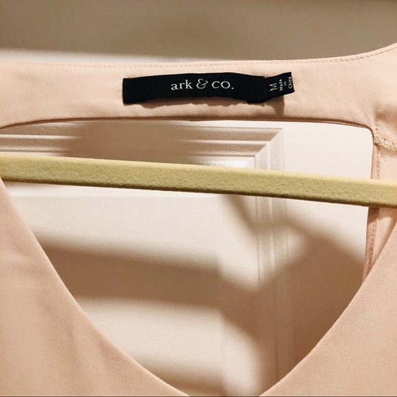 Pale pink, flare sleeve blouse - Picture 3 of 4